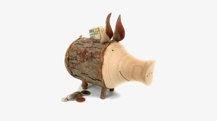 Forest Decor Wooden Piggy Bank