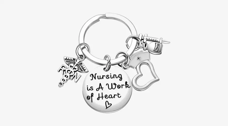 “Nursing Is A Work Of Heart” Keychain